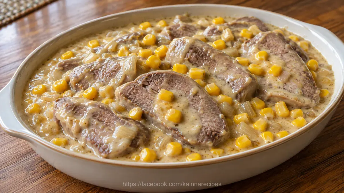 Creamy Lengua with Corn