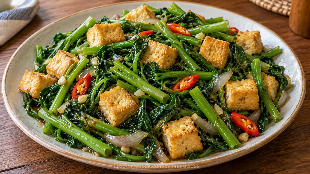 Kangkong and Tofu Stir Fry