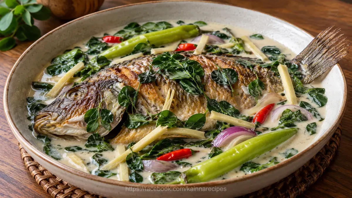 Fried Tilapia in Coconut Milk (Ginataang Tilapia)