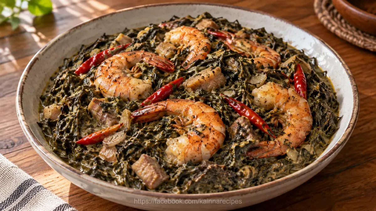 Anghang Sarap Laing with Shrimp