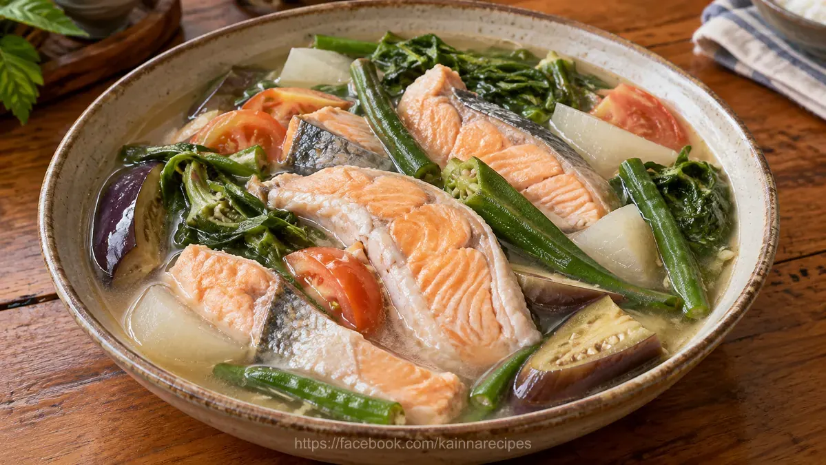 Sinigang na Salmon Belly