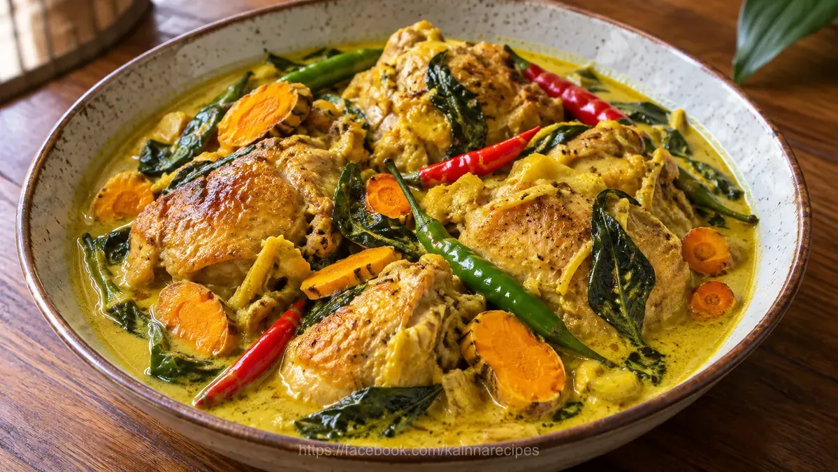 Ginataang Manok Na May Luyang Dilaw