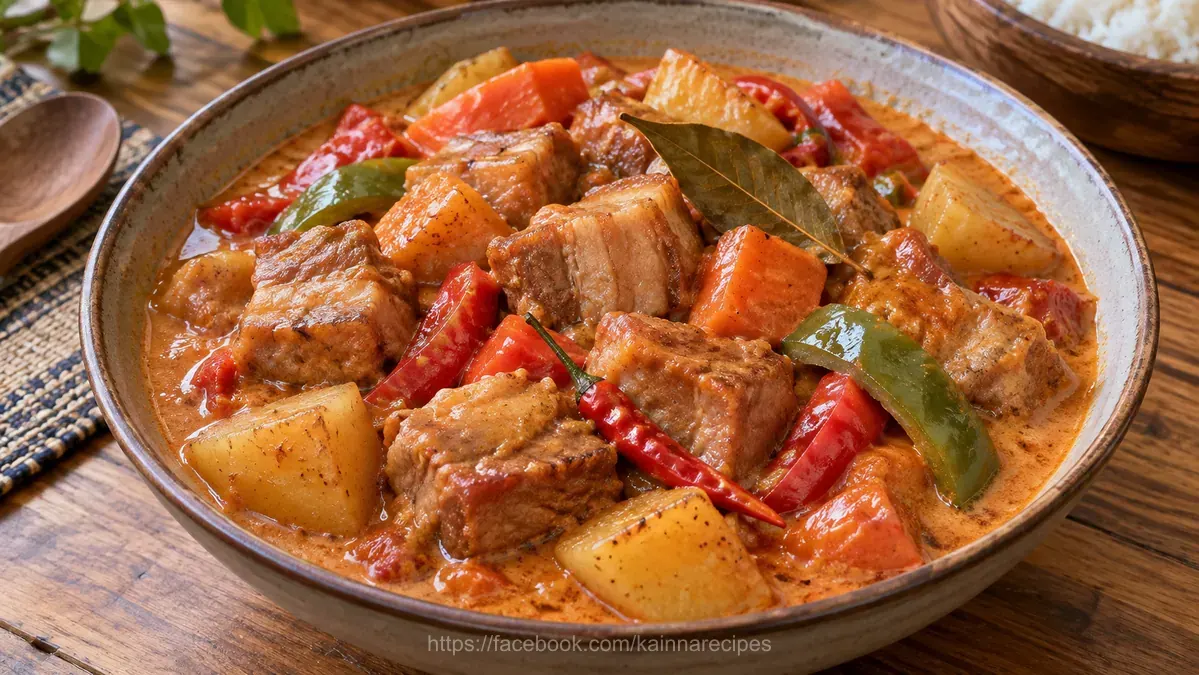 Pork Kaldereta sa Gata