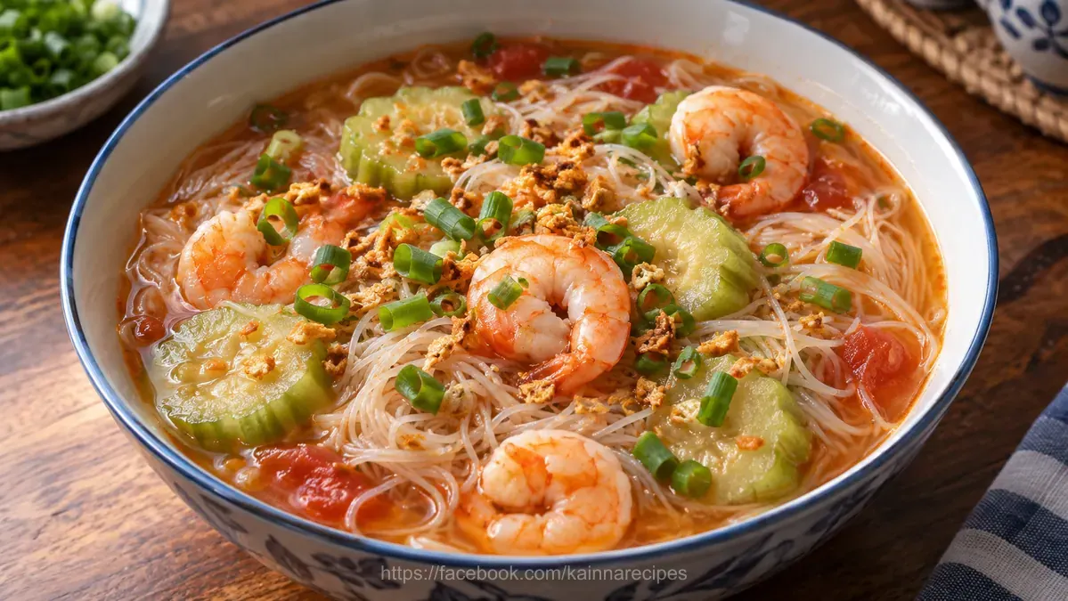 Misua with Patola and Shrimp