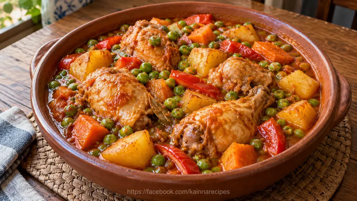 Gallina con Guisantes