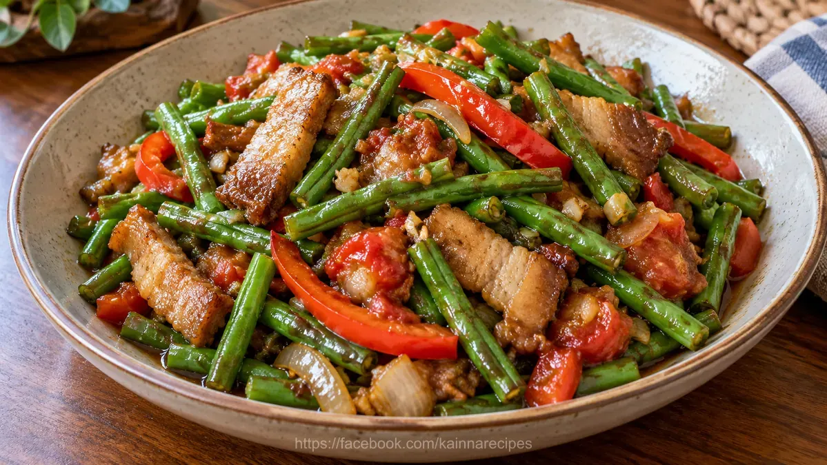 Ginisang Sitaw with Bell Pepper