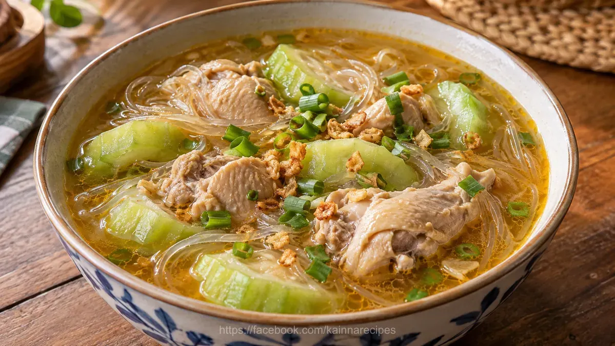 Chicken Sotanghon Soup with Patola