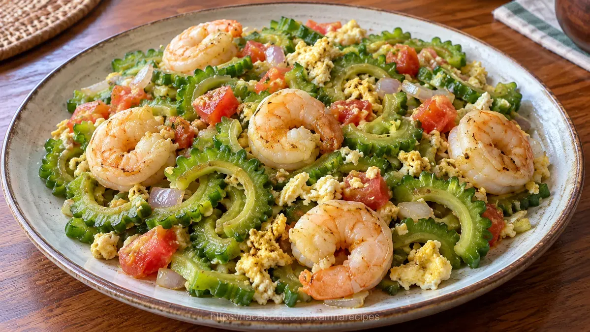 Ginisang Ampalaya with Shrimp