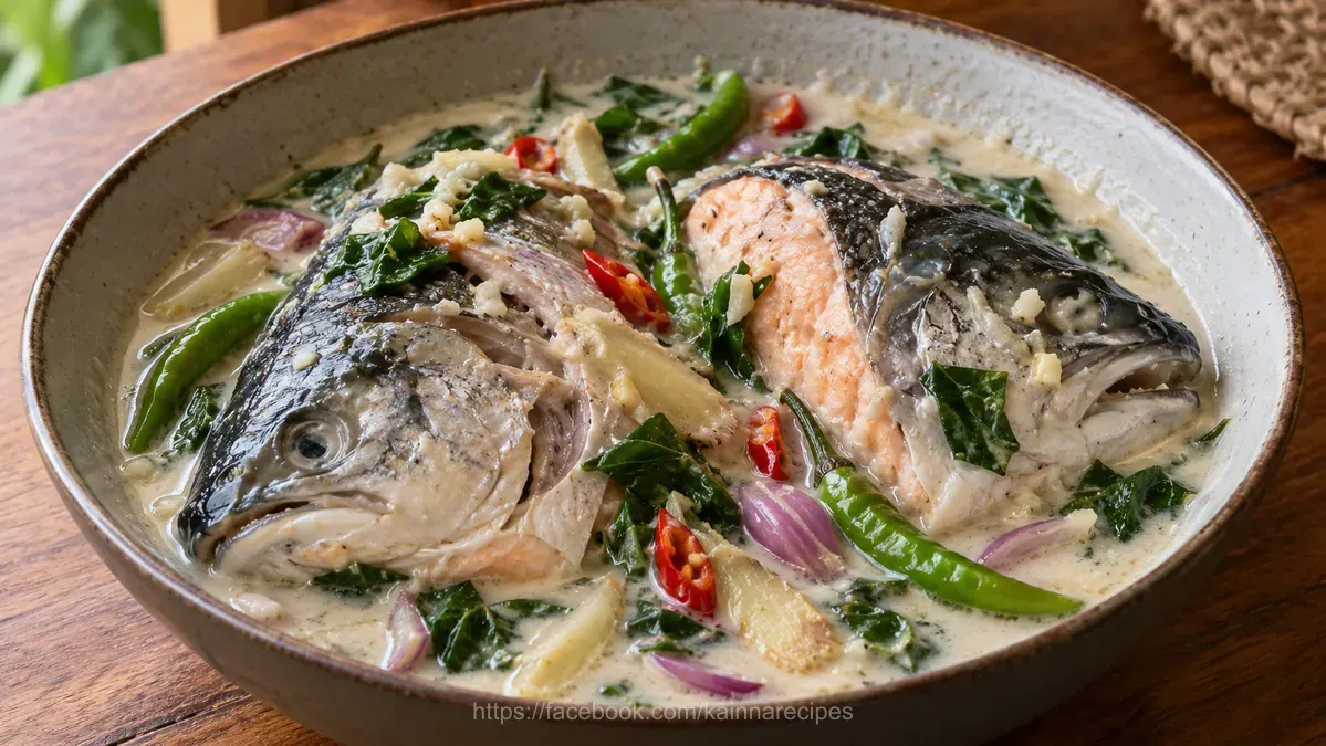 Paksiw na Salmon sa Gata