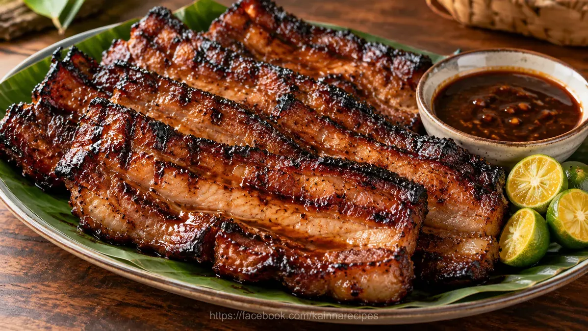 Grilled Liempo with Barbecue Sauce