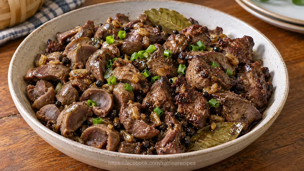 Chicken Liver and Gizzard Adobo