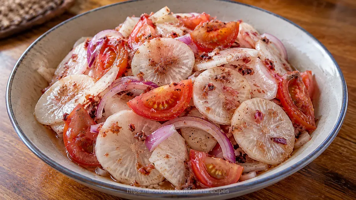 Ensaladang Labanos with Alamang
