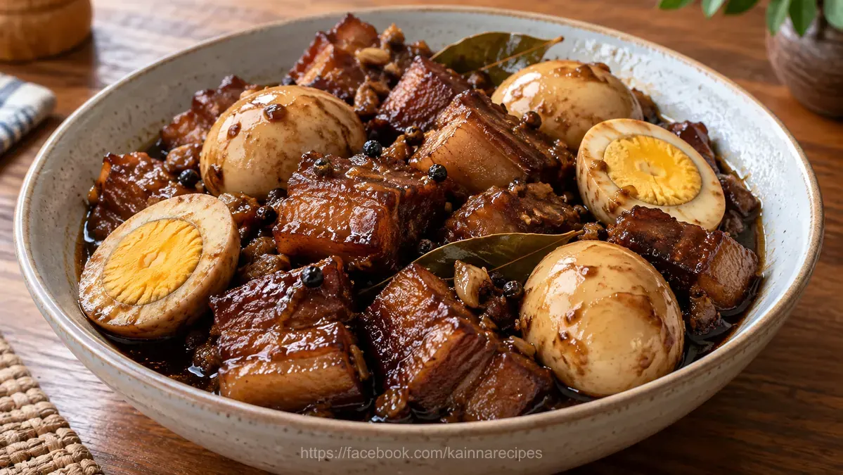 Adobong Baboy with Boiled Eggs