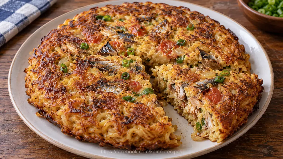 Tortang Noodles at Sardinas