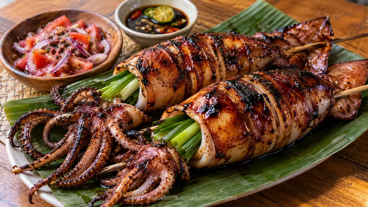 Inihaw na Pusit with Scallion