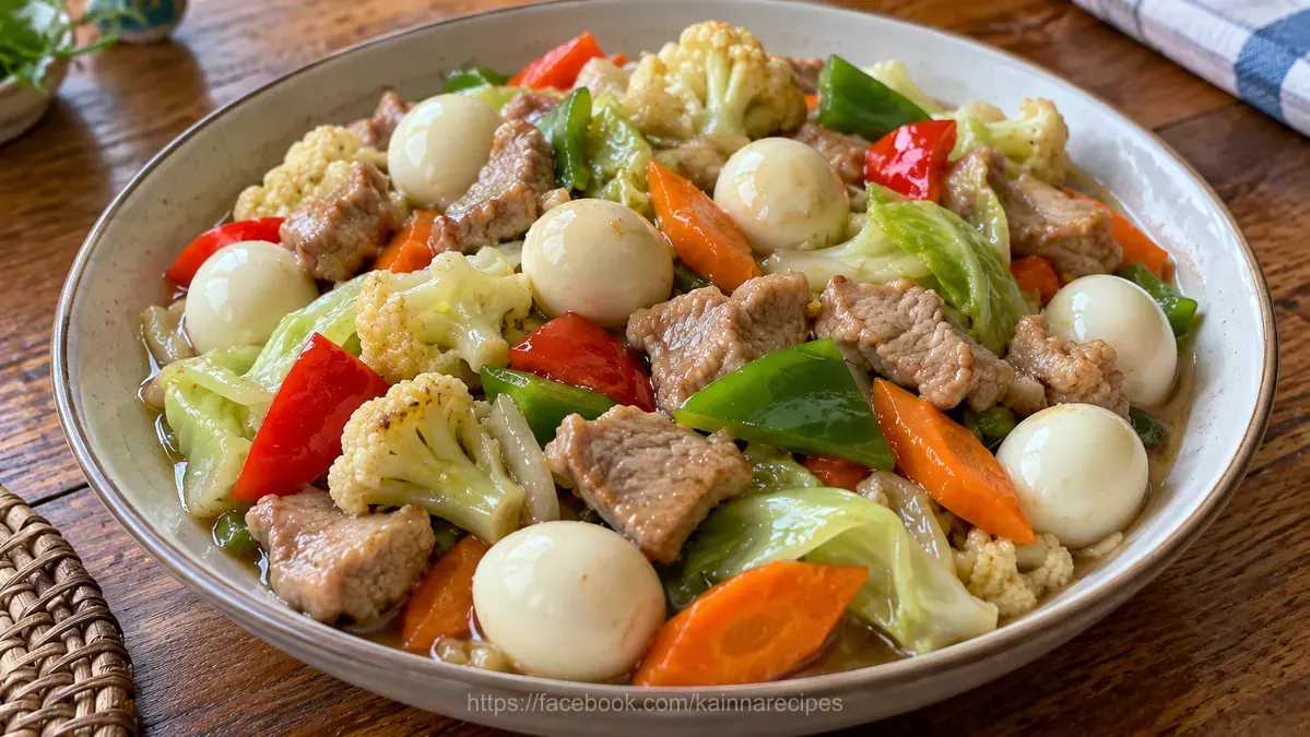 Chopsuey with Quail Eggs