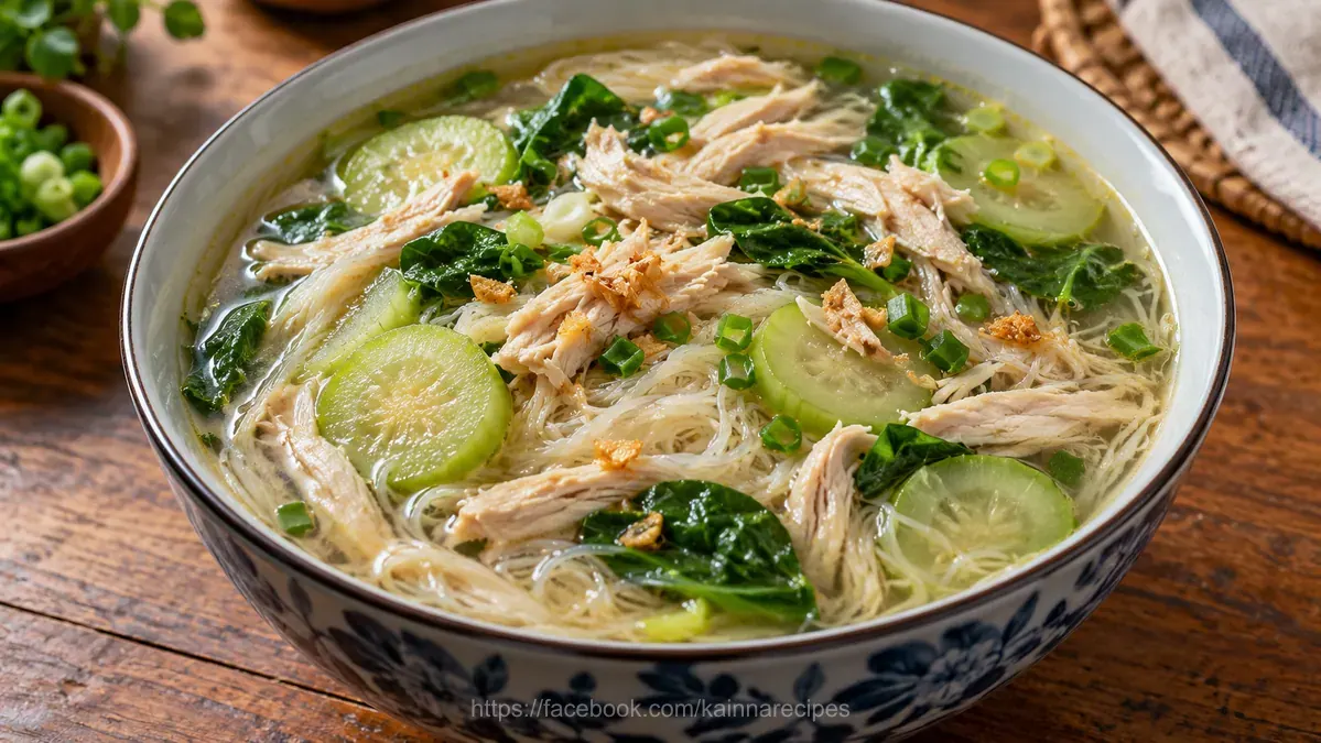 Chicken Soup with Misua and Patola