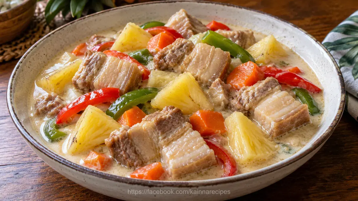 Pininyahang Baboy sa Gata (Pineapple Pork with Coconut Milk)