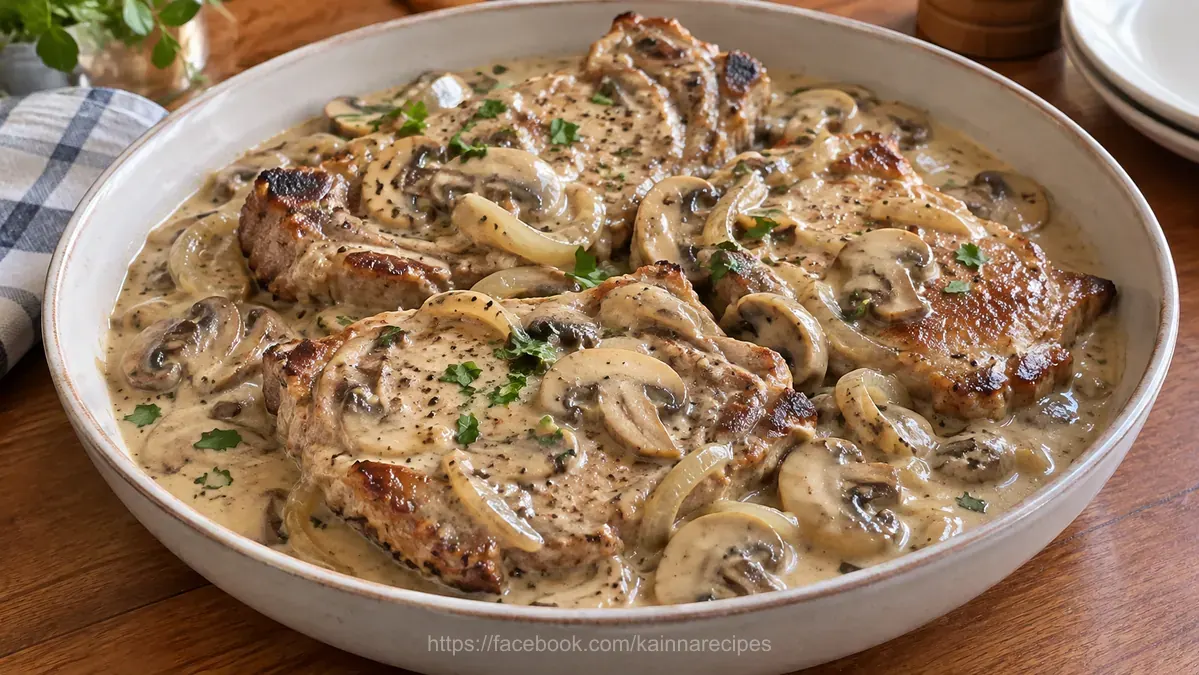 Pork Chops in Creamy Mushroom Sauce