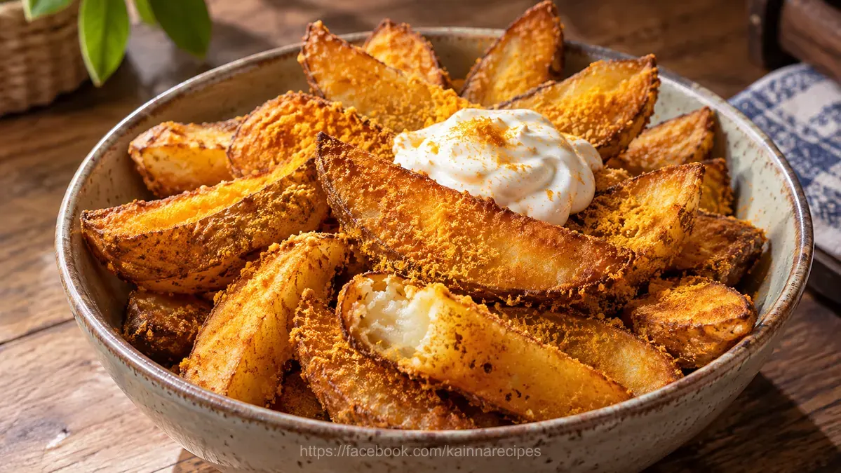 Cheesy Fried Wedges