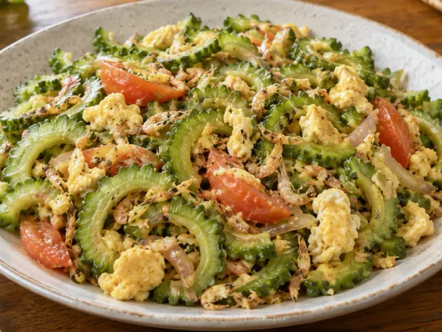 Ginisang Ampalaya with Itlog