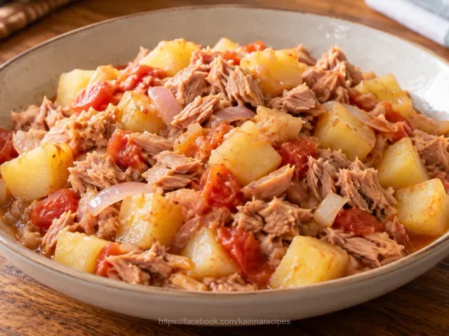 Ginisang Tuna Flakes with Patatas