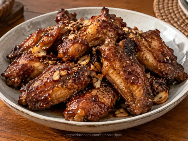 Adobo Sauce Glazed Chicken Wings