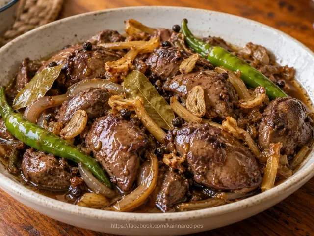 Adobong Atay ng Manok (Chicken Liver Adobo)