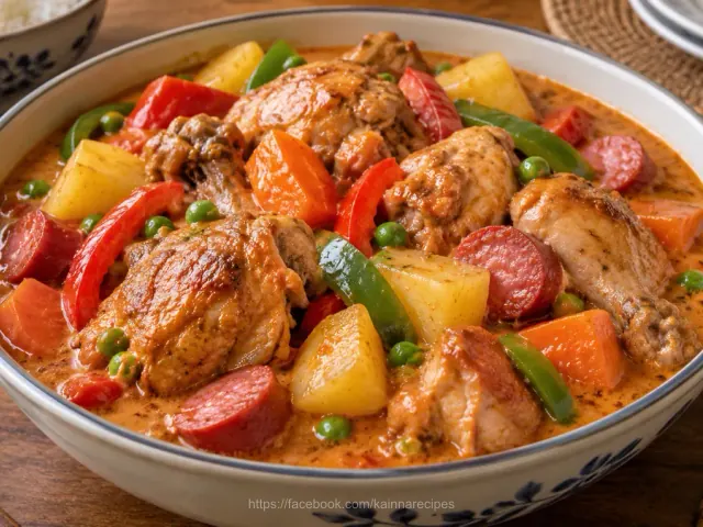 Chicken Afritada sa Gata
